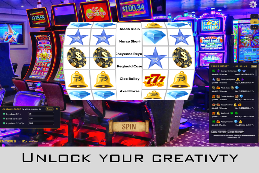 5 Reel Slot Selector